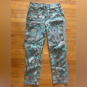 Pilcro x Anthropologie The Wanderer Utility Printed Pants Size 28 In Multi